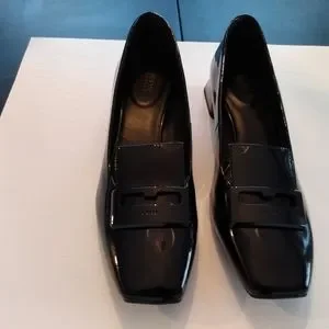 Brand New Geox Respira Vivyanne Black Patent Ballerina Court Shoes Size 41